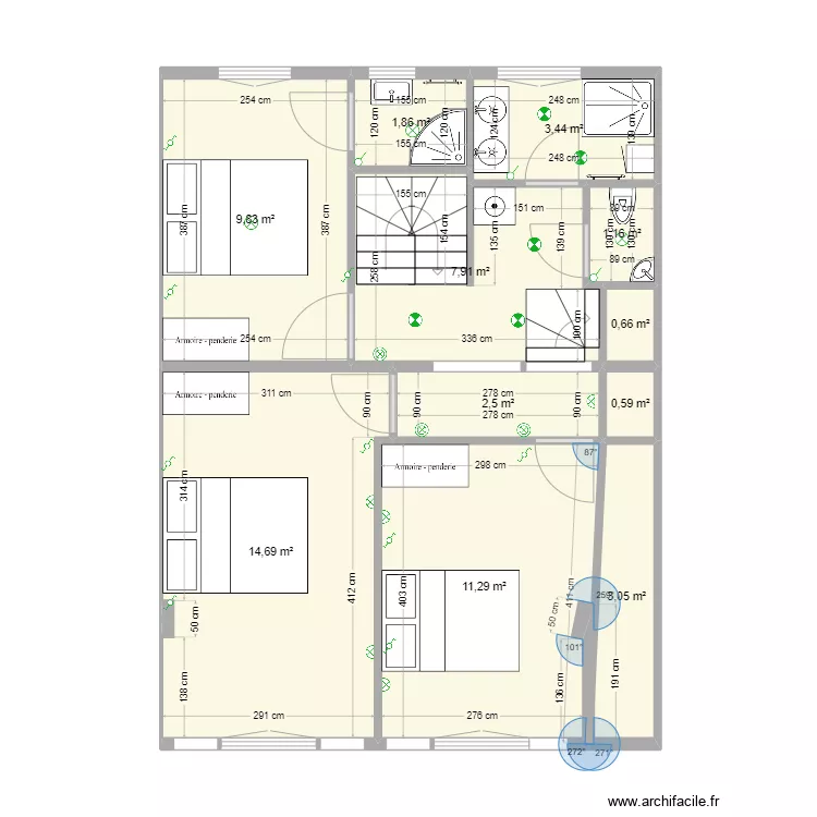 La Baule 1er restaur&eacute; &eacute;clairage. Plan de 