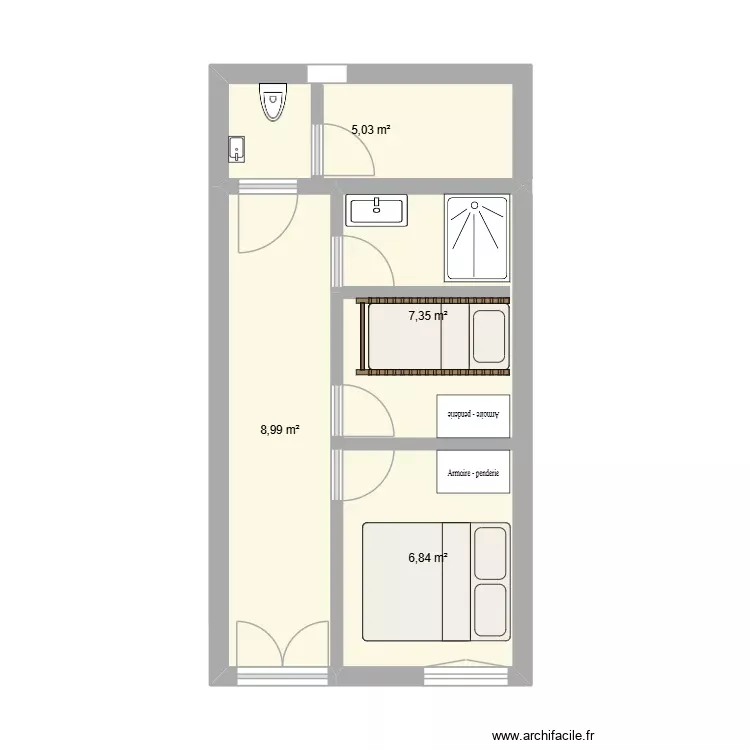 Base 2 (2). Plan de 4 Pièces et 28 m² Base 2 (2). Plan de 4 Pièces et 28 m²