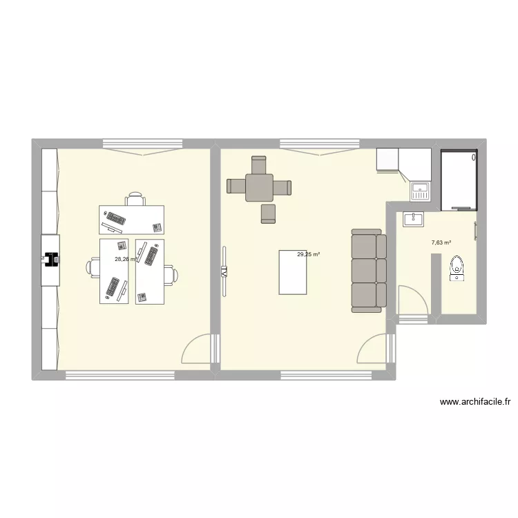 Bureau lopes. Plan de 3 et 65 m² Bureau lopes. Plan de 3 et 65 m²