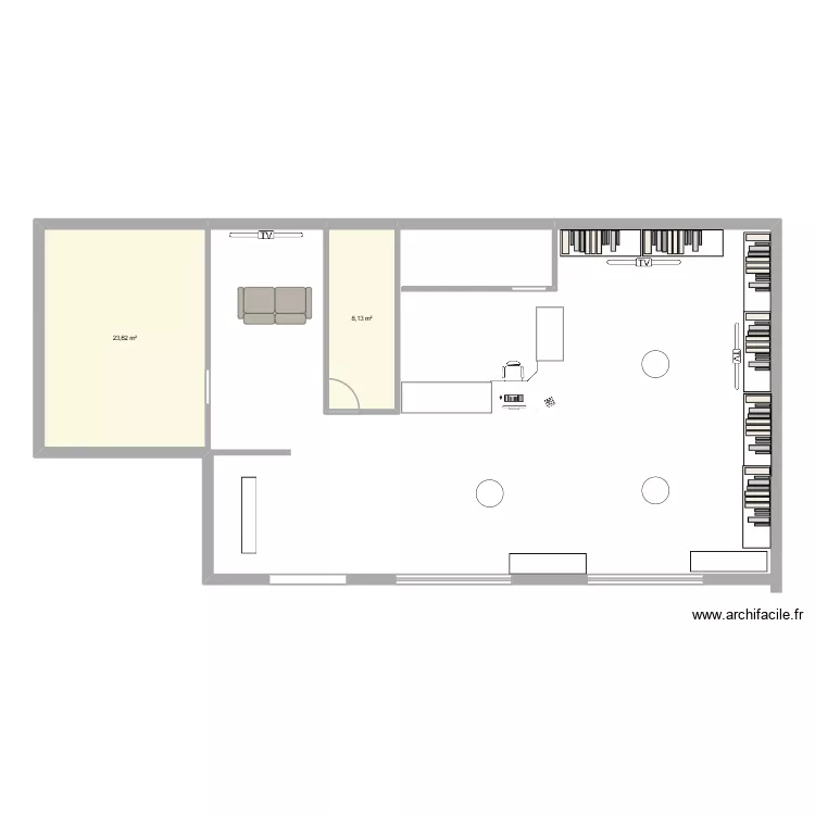 projet magasin. Plan de 2 et 32 m² projet magasin. Plan de 2 et 32 m²