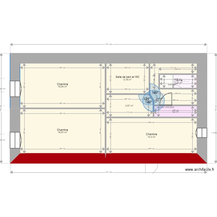 kreder maison 2. Plan de 14 pièces et 115 m2