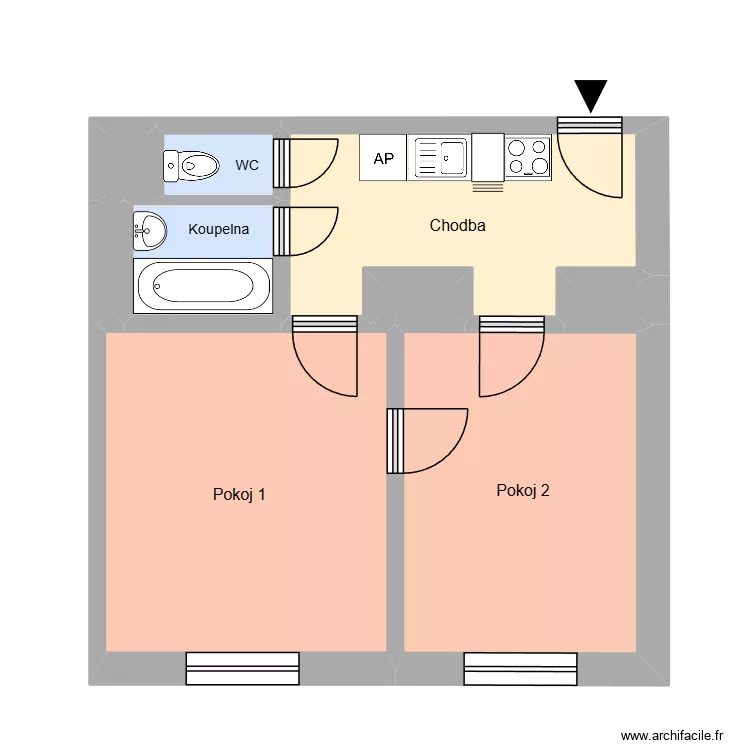 Kopern&iacute;kova 405, byt 14. Plan de 13  et 160 m²