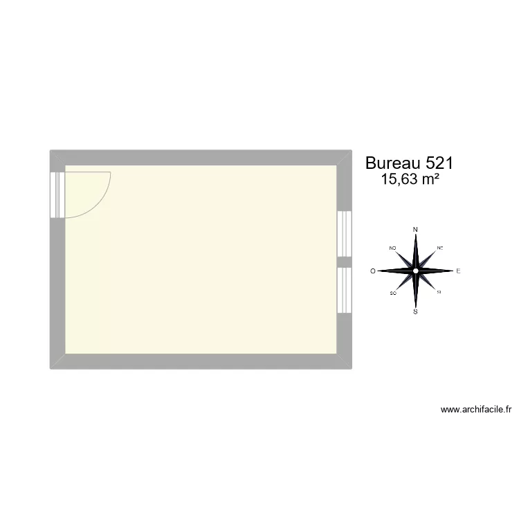 Bureau R 521. Plan de 