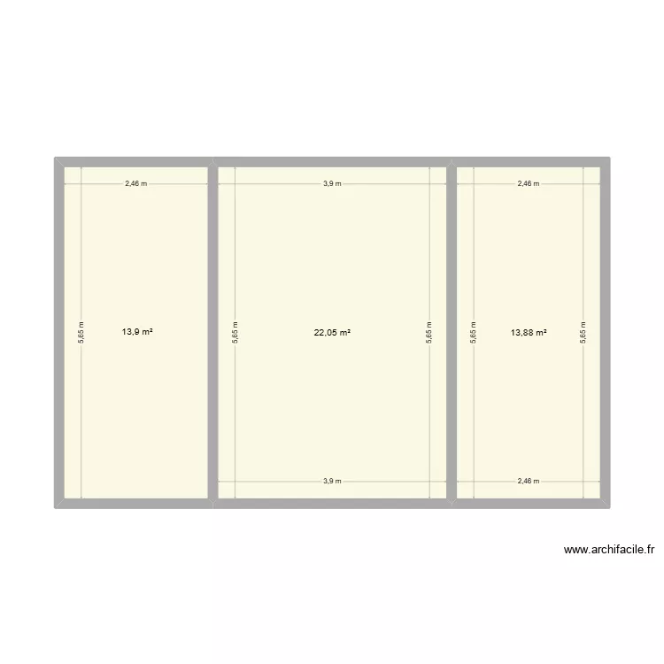 plan carbet. Plan de 3  et 50 m²