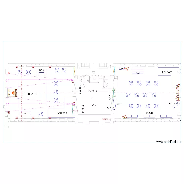 Cuisine cocktail March&eacute; Bonsecours V1. Plan de 