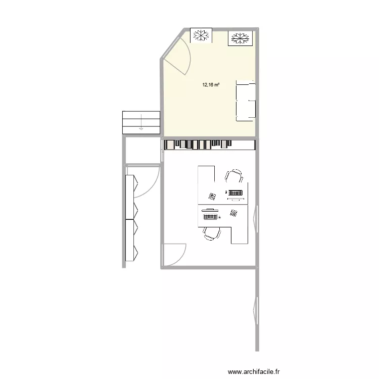Transfert STD. Plan de 1  et 12 m²