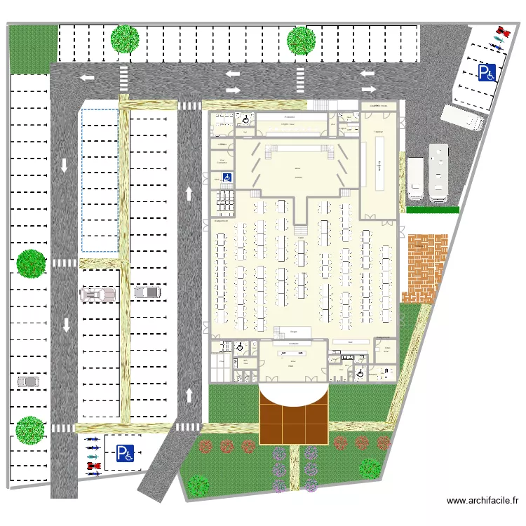 Cabaret L'aigle noir tables rectangulaires. Plan de 