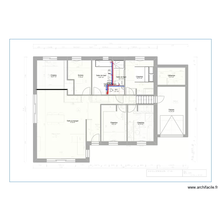Selection travaux 2 avec r&eacute;seaux. Plan de 
