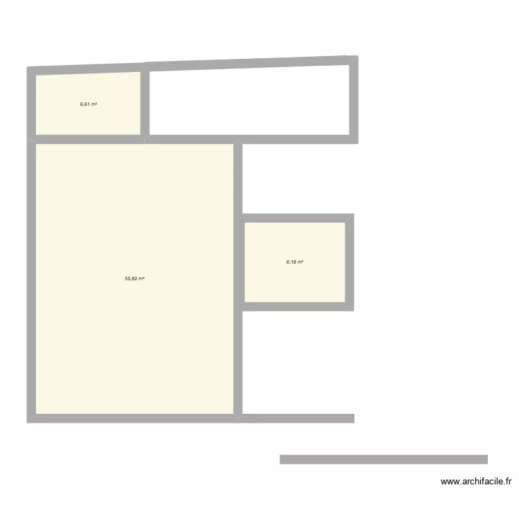 VieuxBoucau. Plan de 3  et 69 m²