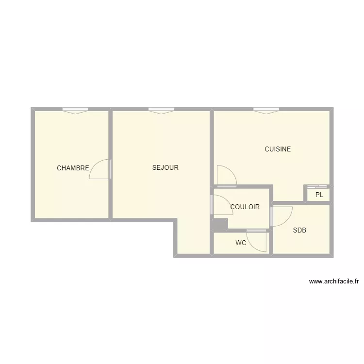 NIMES COURQUEUX 2 EME. Plan de 8  et 33 m²