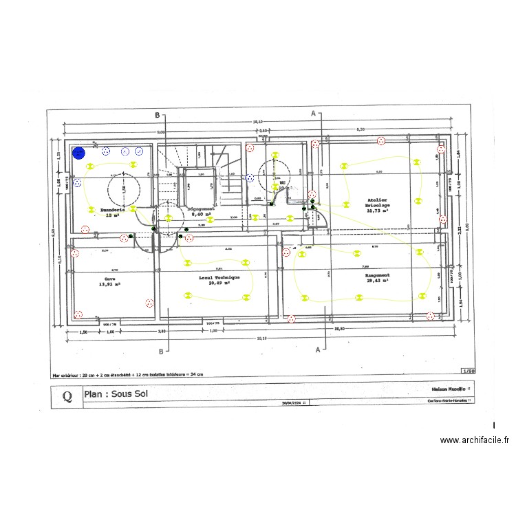 SOUS SOL. Plan de 0 pièce et 0 m2