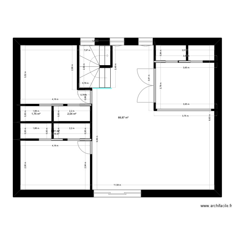 ESPÉRANCE COMBLES. Plan de 4 pièces et 96 m2