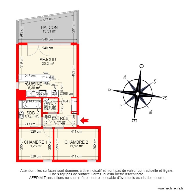 BI16681 -. Plan de 10 pièces et 88 m2