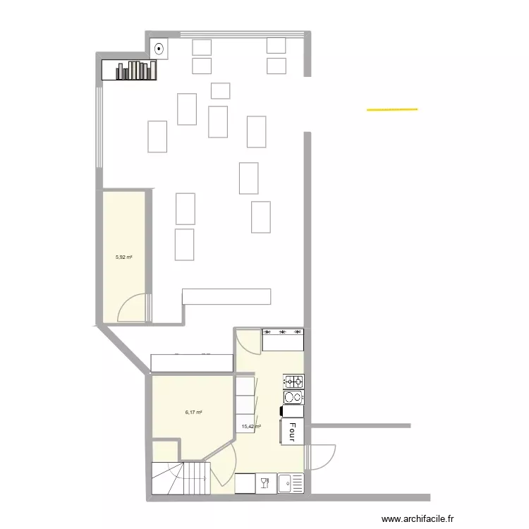 boucherie belbex. Plan de 3 Pièces et 28 m² boucherie belbex. Plan de 3 Pièces et 28 m²