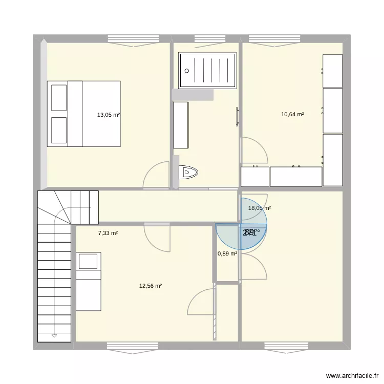 MILLAS 1er etage. Plan de 6 et 63 m² MILLAS 1er etage. Plan de 6 et 63 m²