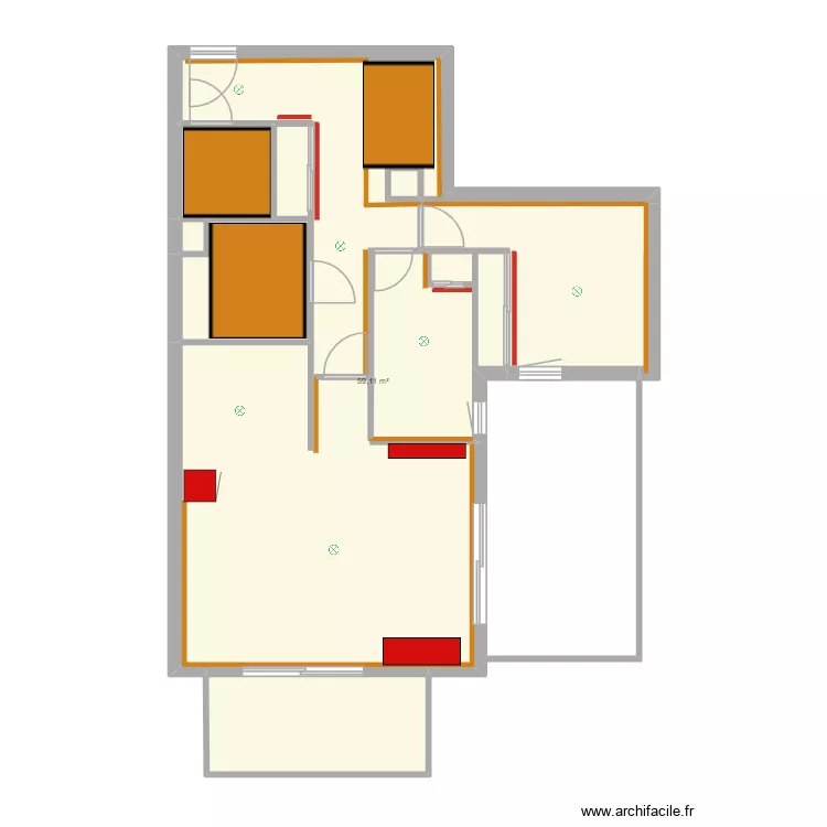 Les Cordettes bardage. Plan de 