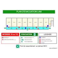 Plan evacuation LAM