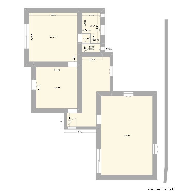 223 chemin du thou. Plan de 7 pièces et 103 m2