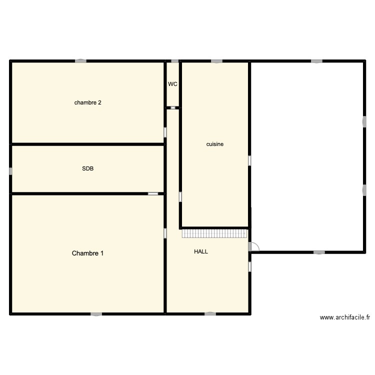 RDC. Plan de 6 pièces et 519 m2