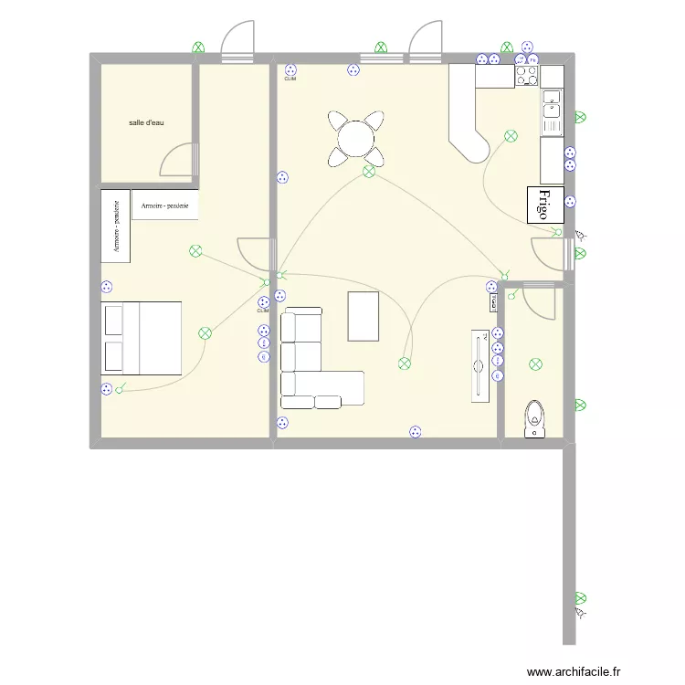 romain _port louis. Plan de 4 pièces et 101 m²