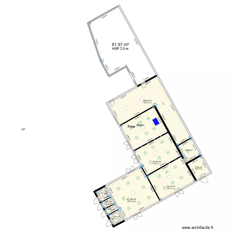 mfr. Plan de 12  et 331 m²