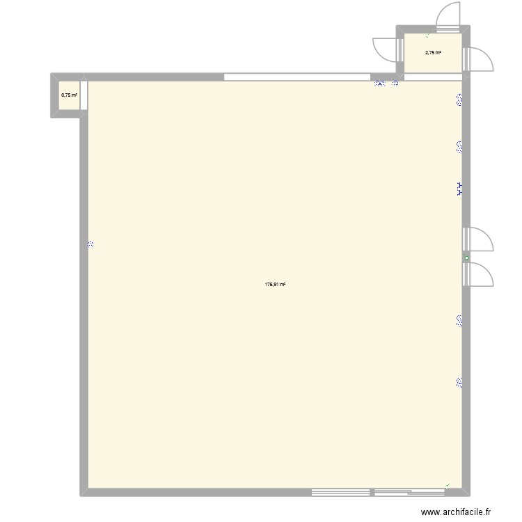 ATELIER 1. Plan de 3 pièces et 180 m2