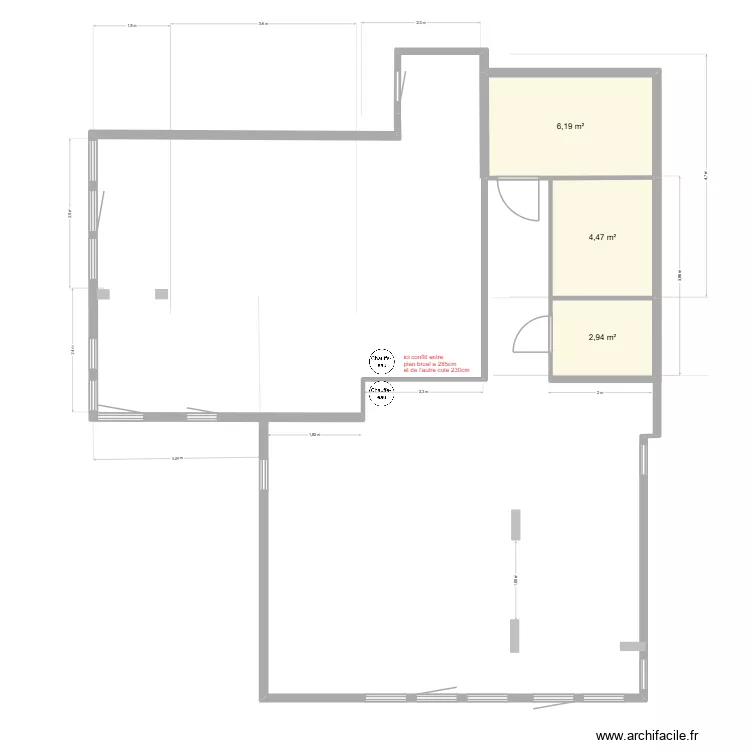 Val D\'isere Franck V4 vierge. Plan de 4 et 54 m² Val D\'isere Franck V4 vierge. Plan de 4 et 54 m²