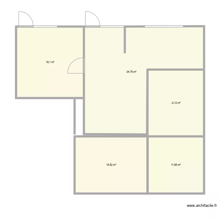 Plan Ameublement étude notariale. Plan de 5 pièces et 94 m² Plan Ameublement étude notariale. Plan de 5 pièces et 94 m²