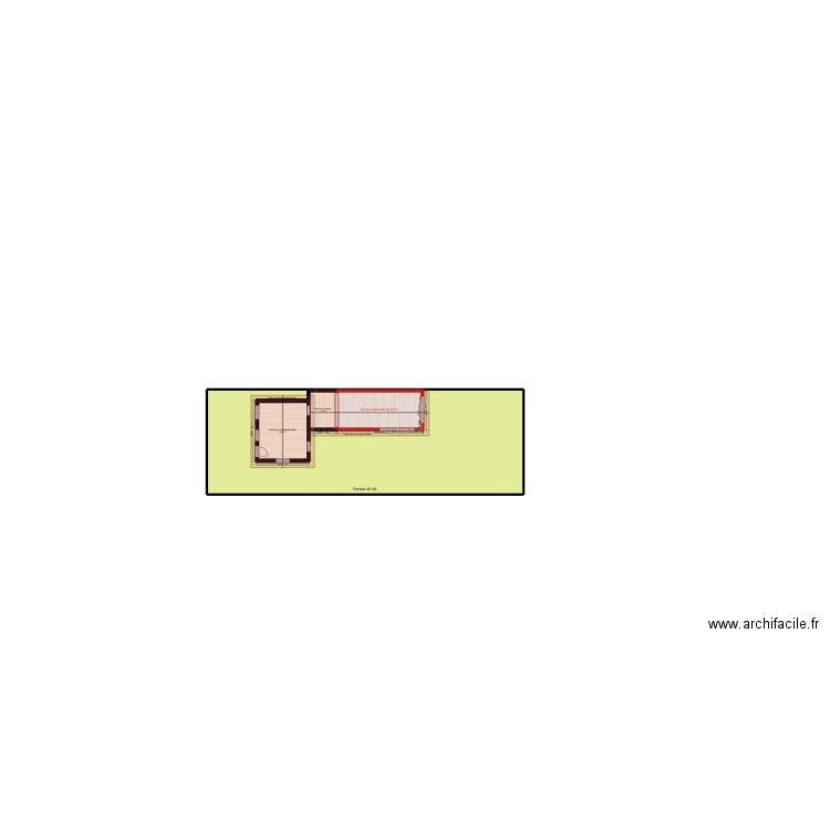Plan de masse. Plan de 5 pièces et -112 m2