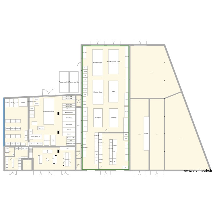 VougyForgeAutre possLocal. Plan de 19 pièces et 1209 m2