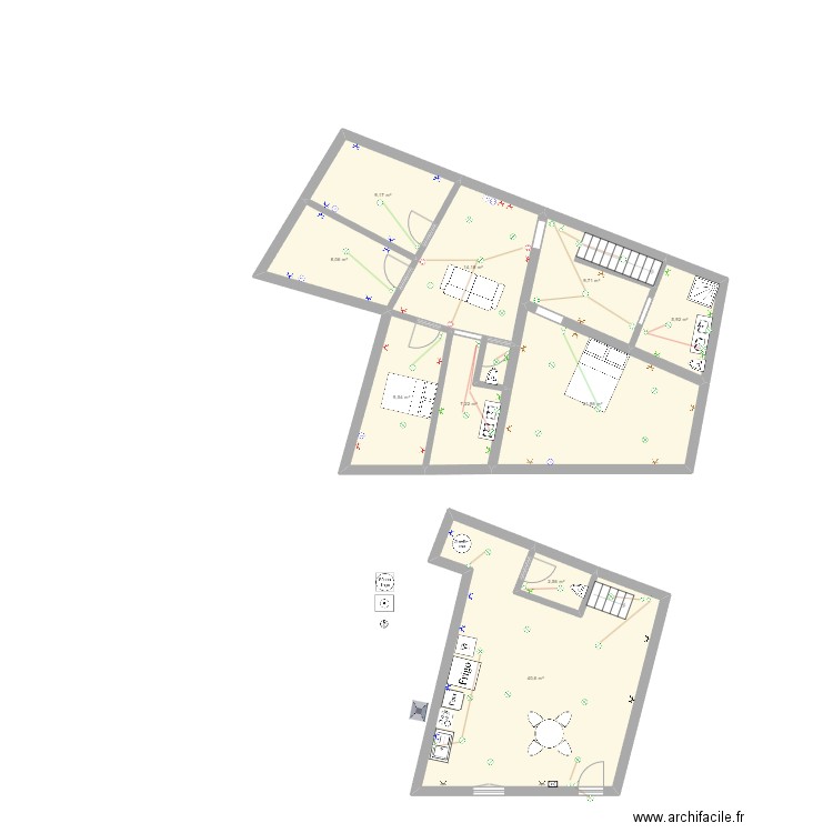 steeve. Plan de 10 pièces et 129 m2