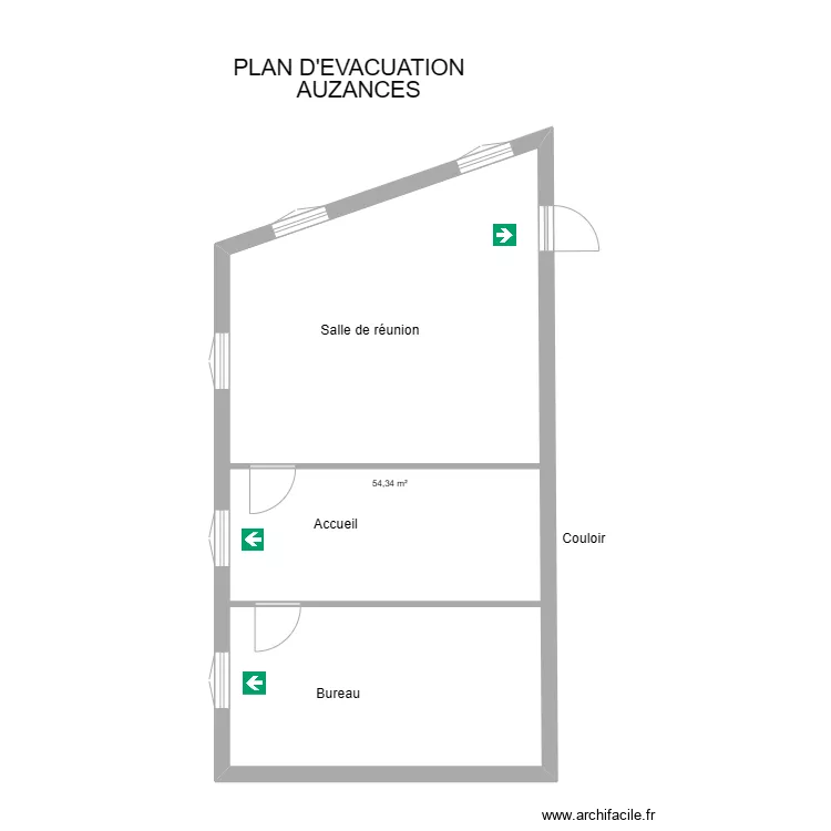 23 AUZANCES. Plan de 