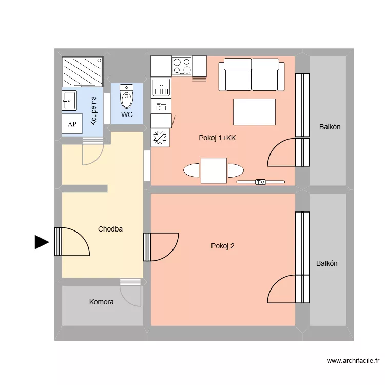 Provaznick&aacute; 1531 byt 27. Plan de 13  et 177 m²