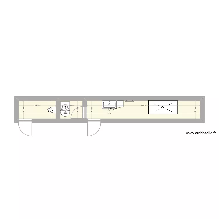 sdb. Plan de 1 Pièce et 12 m² sdb. Plan de 1 Pièce et 12 m²