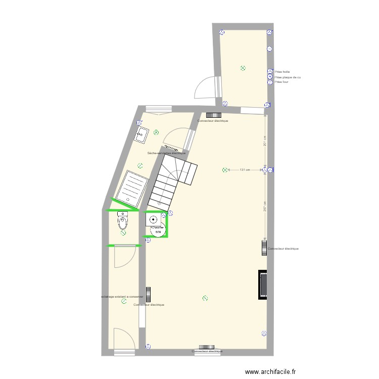 ODILLE - Selles sur Cher (RDC) 2. Plan de 6 pièces et 54 m2