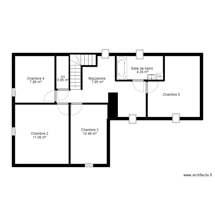415365 LE BARS. Plan de 11 pièces et 142 m2