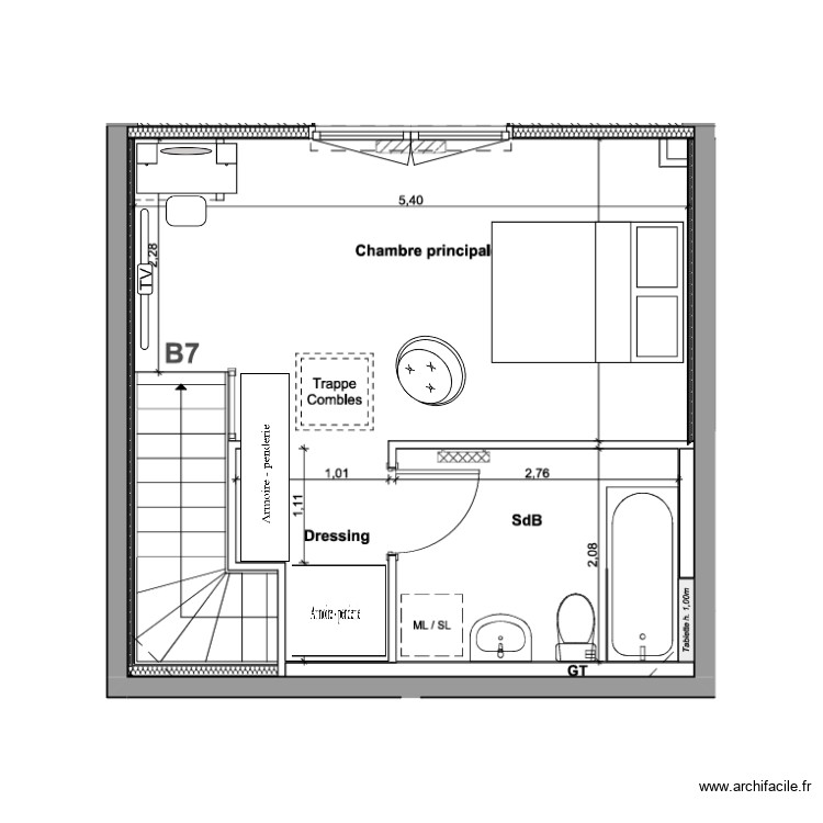ETAGE. Plan de 0 pièce et 0 m2