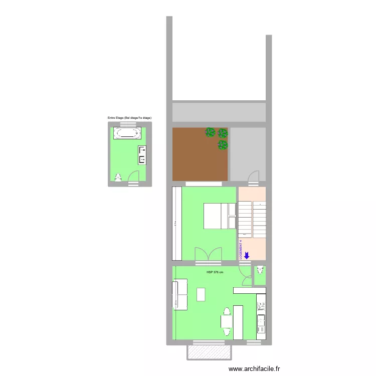 Churchill 21 Rez+1 - Projeté -. Plan de 12 et 119 m² Churchill 21 Rez+1 - Projeté -. Plan de 12 et 119 m²