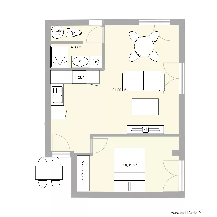 Appartement LUNEL &agrave; r&eacute;nover 2. Plan de 
