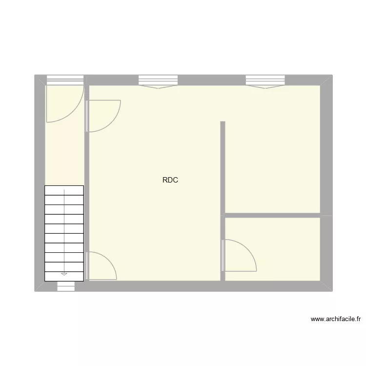 RDC M.CHIGNARD. Plan de 1  et 33 m²