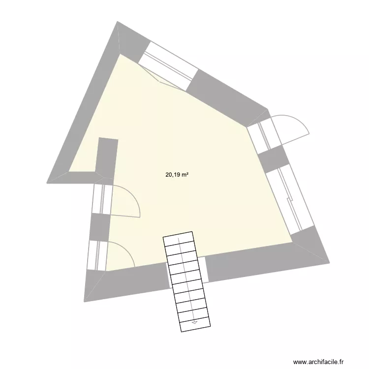 calou reno. Plan de 1  et 20 m²