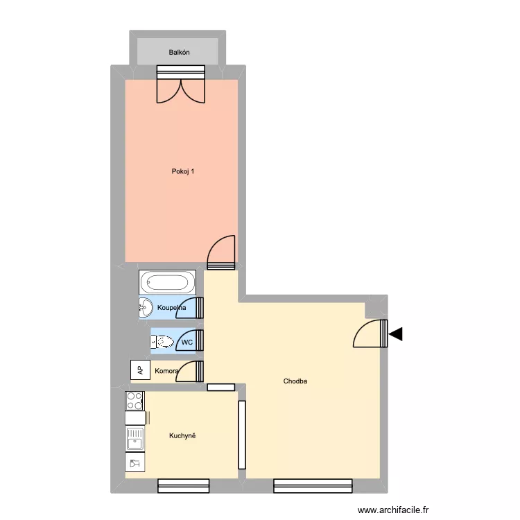 Sokolsk&aacute; tř&iacute;da 2403, byt 10. Plan de 13 Pièces et 181 m²