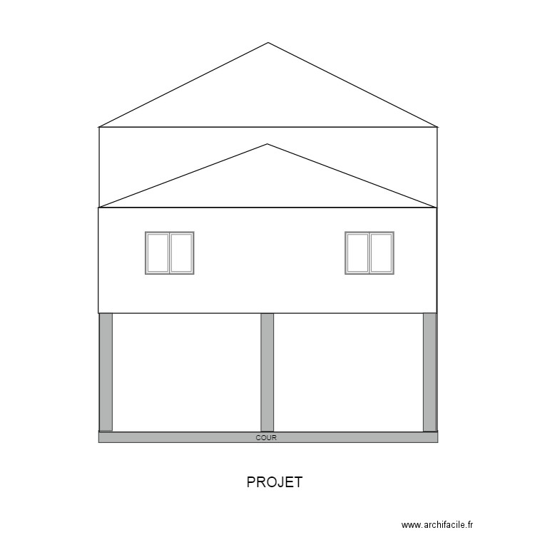 PROJET EXTENSION. Plan de 0 pièce et 0 m2