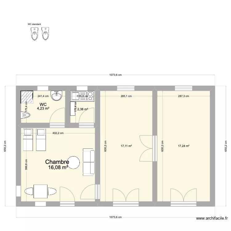 Adi Champs Plan Studio + Garage . Plan de Adi Champs Plan Studio + Garage . Plan de