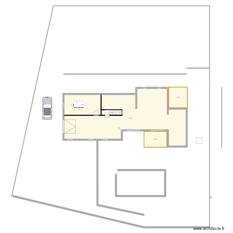 ancy ss sol. Plan de 5 pièces et 172 m2