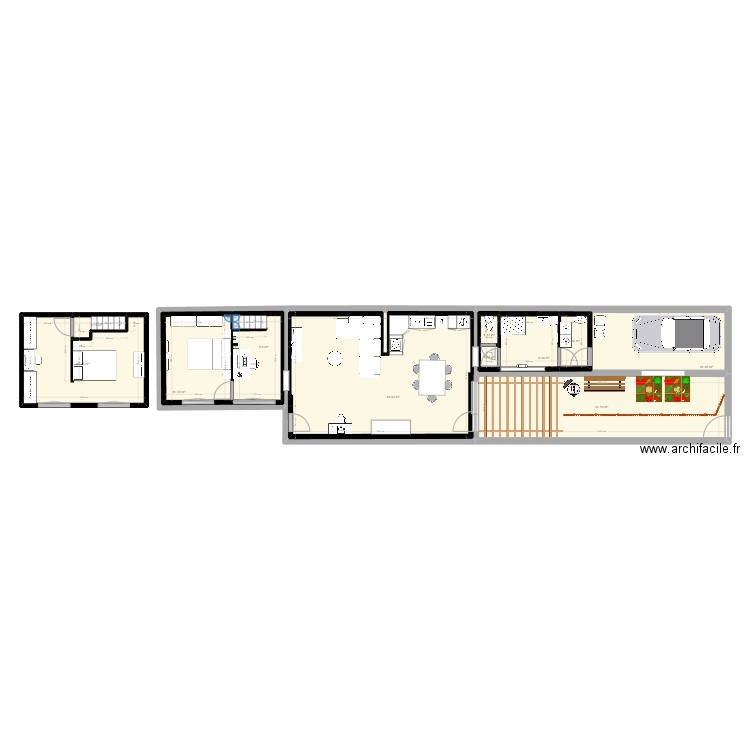 montigny. Plan de 12 pièces et 188 m2