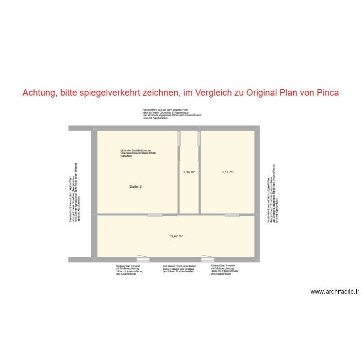 Obergeschoss_neu. Plan de 4 pièces et 40 m2