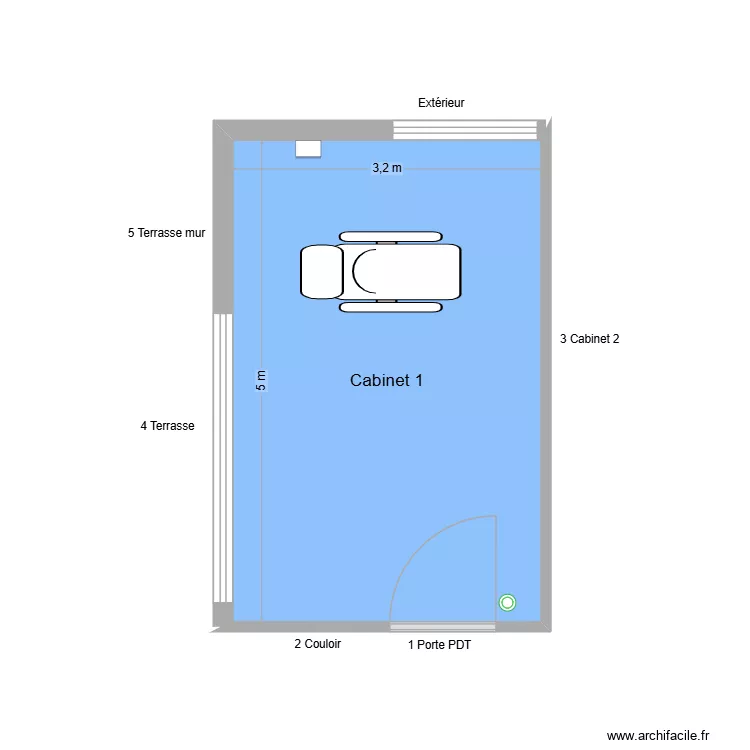 31139 Cabinet 1. Plan de 1  et 16 m²