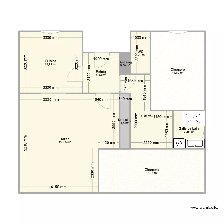 projet maison. Plan de 
