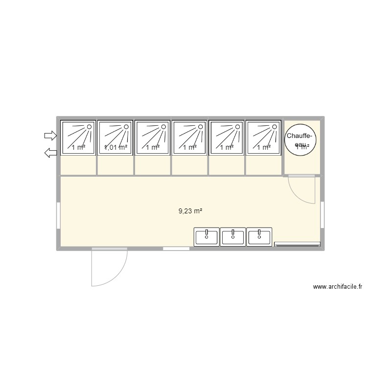 5 63007-1. Plan de 8 pièces et 16 m2